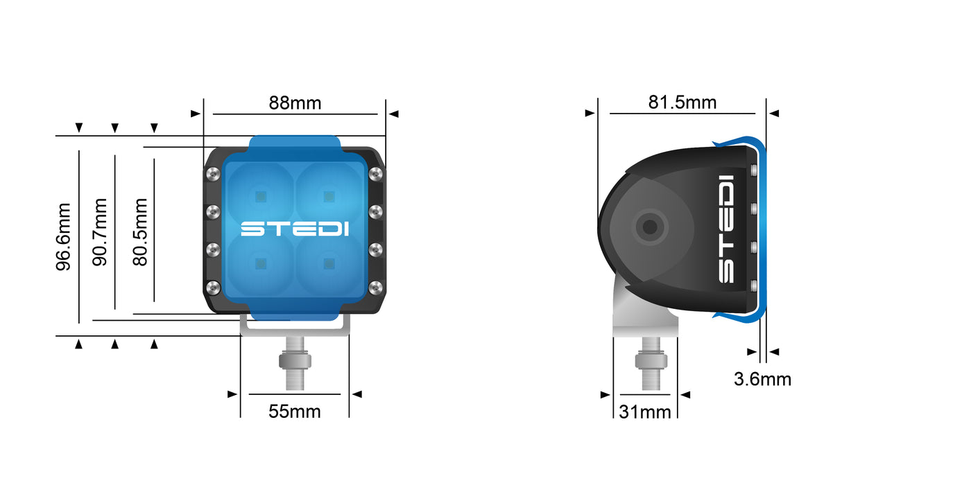 BLACK EDITION C4 LED CUBE LIGHT (FLOOD)