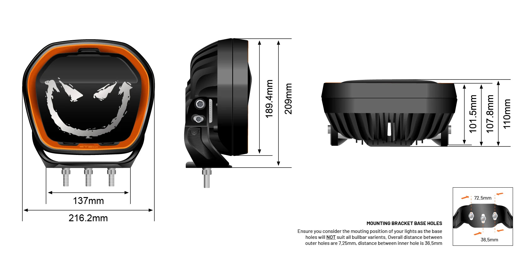Type-X™ EVO 8.5 Inch LED Driving Lights (pair)